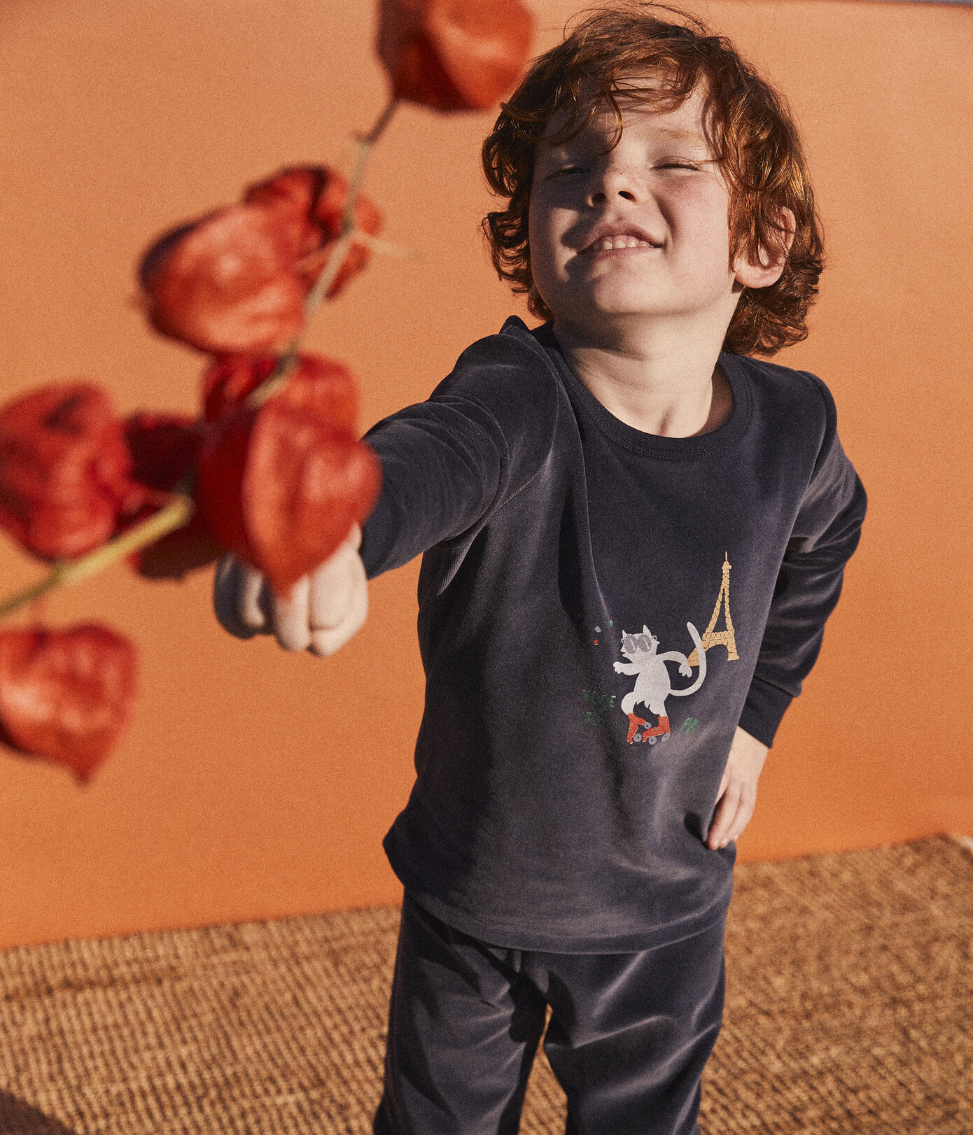 Pyjama Paris petite fille/petit garçon en velours