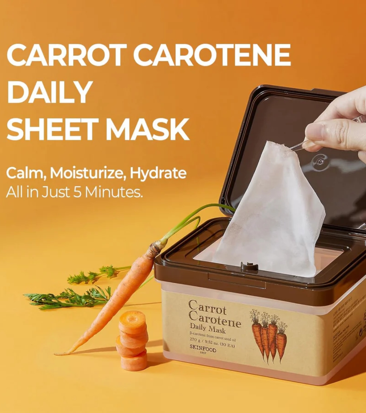 Skinfood - Máscara Diária Carrot Carotene - 30 unidades