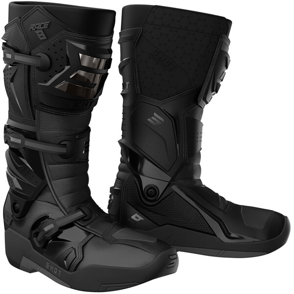 Shot - Bottes Race 8 Noir / Chrome