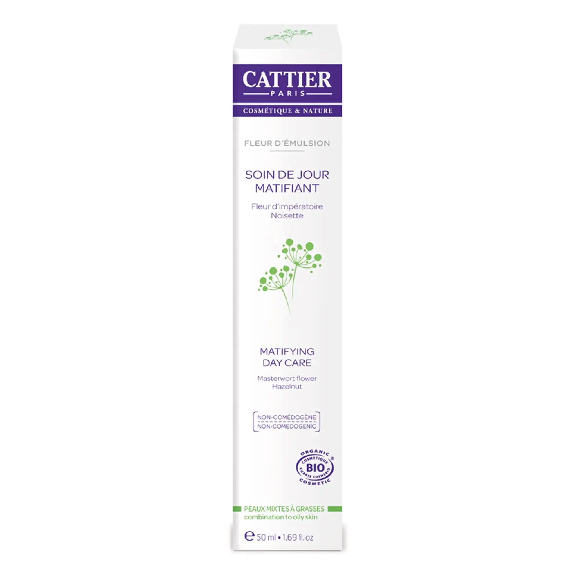 Cattier - Fleur d'Emulsion Soin de Jour Matifiant- Purifiant et matifiant