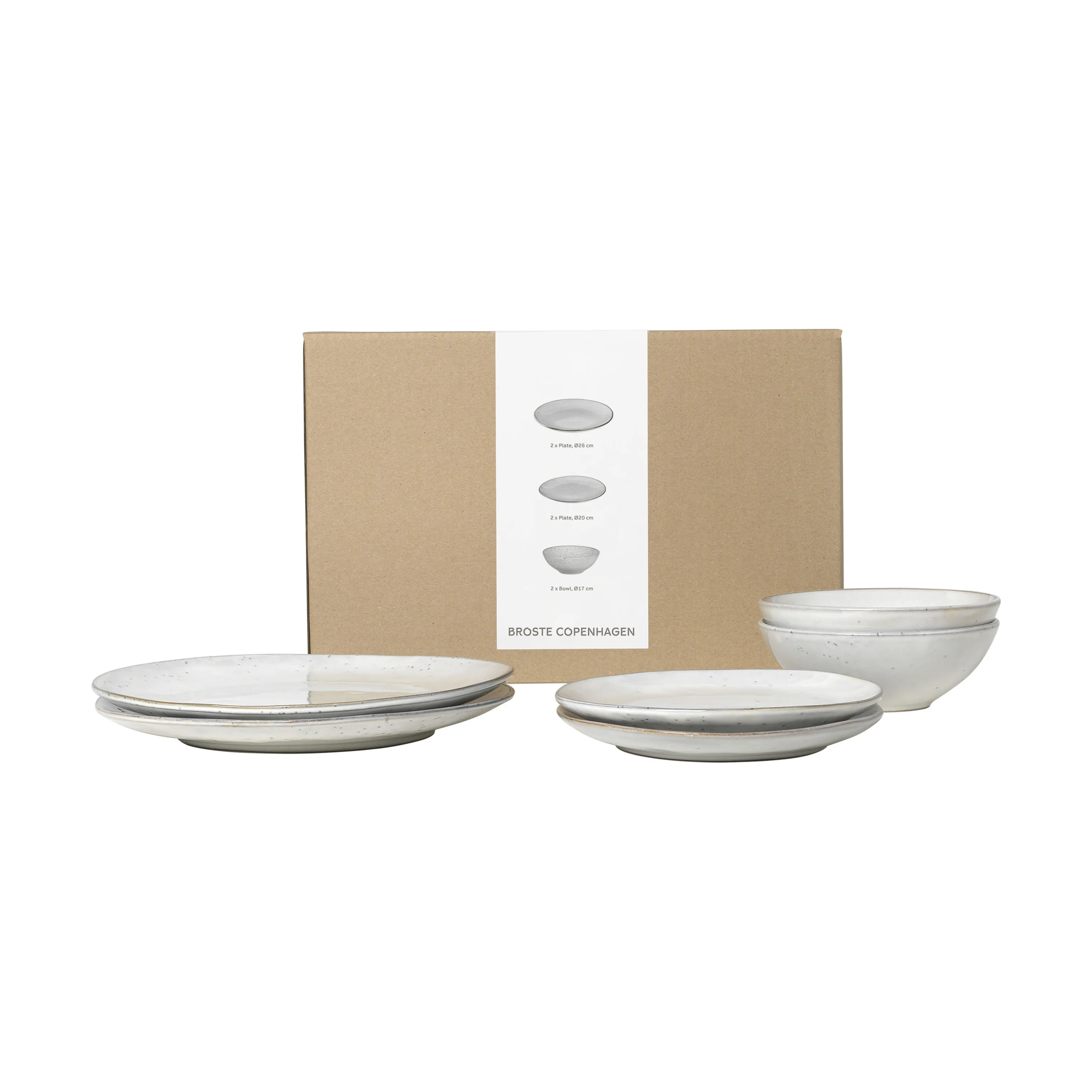 Broste Copenhagen Nordic Sand Middagssæt - 6 dele