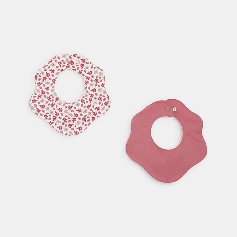 Bavoir jersey doublé éponge rose (lot de 2) Rose