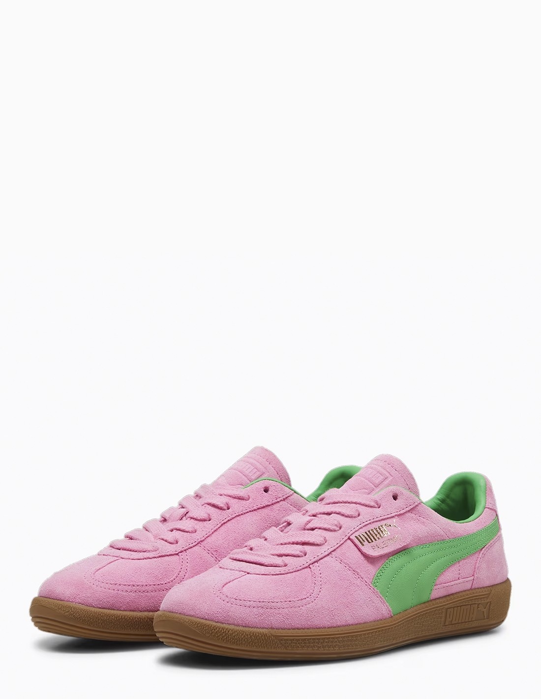 puma Sneakers Femme Palermo Rose/Vert Daim