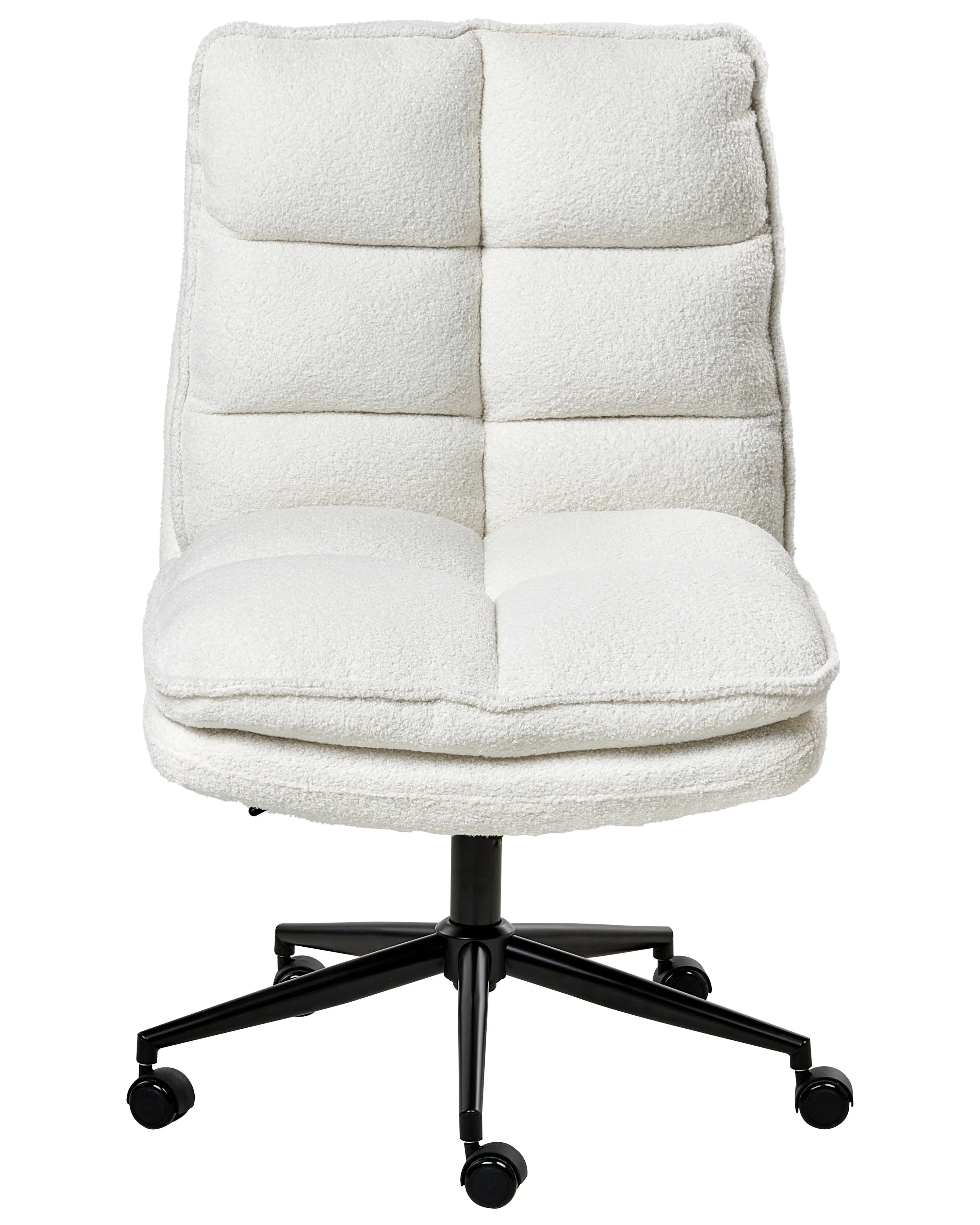 Bureaustoel ADDISON Bouclé Wit
