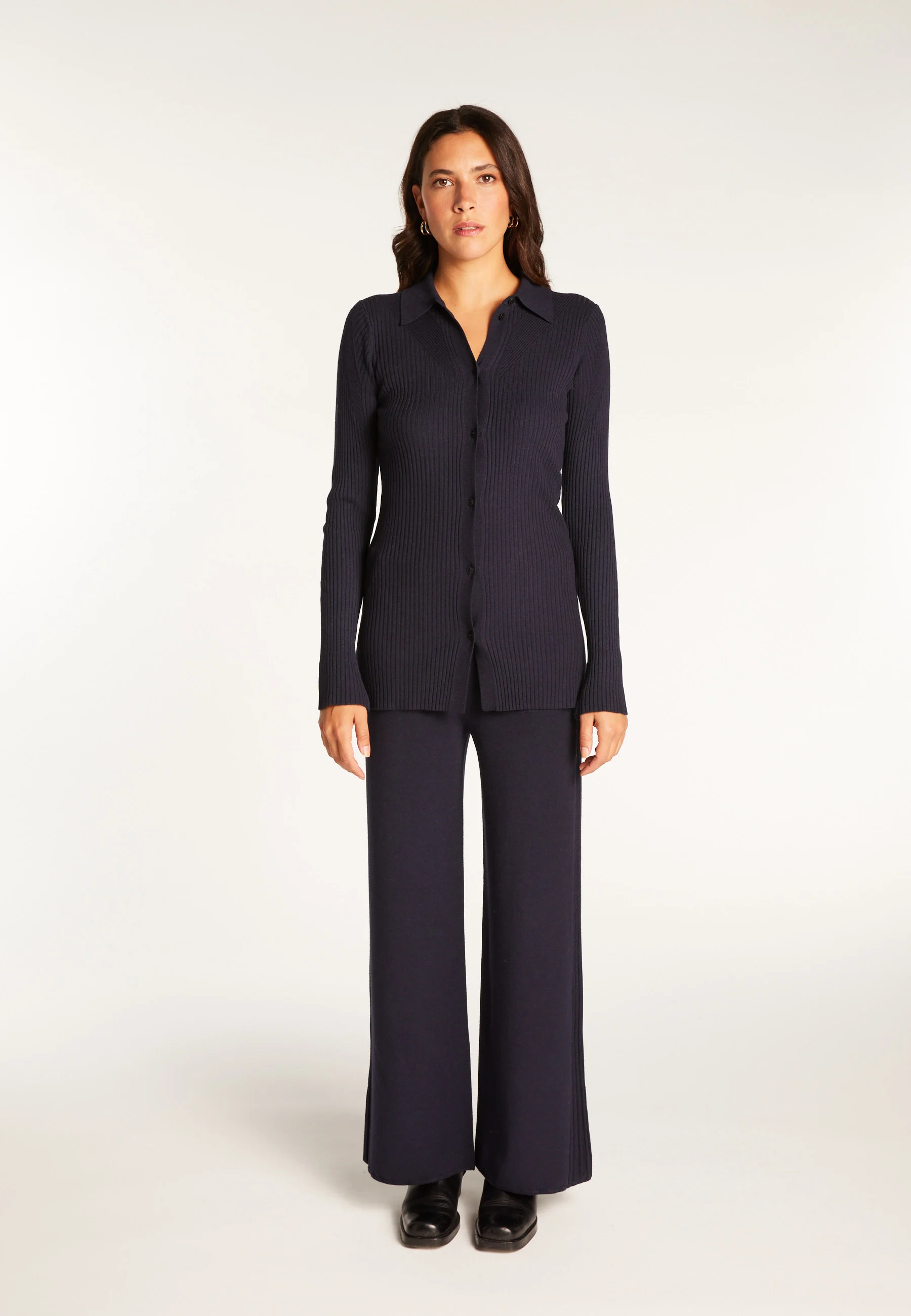 REDAAH24 - Chemise en laine mélangée | Bleu