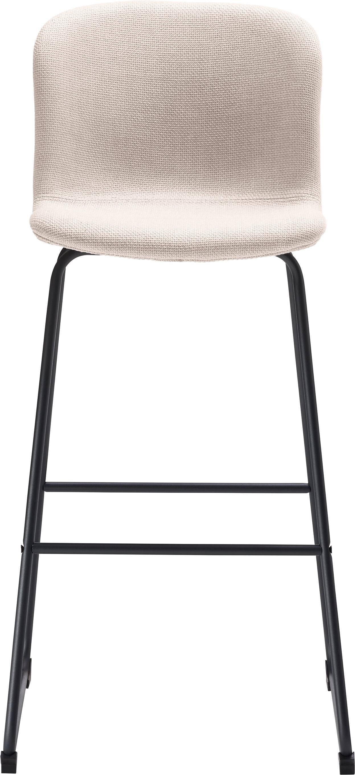 GIANNI Barhocker beige / schwarz - Beige / B: 49.0 cm x T: 52.0 cm x H: 107.0 cm