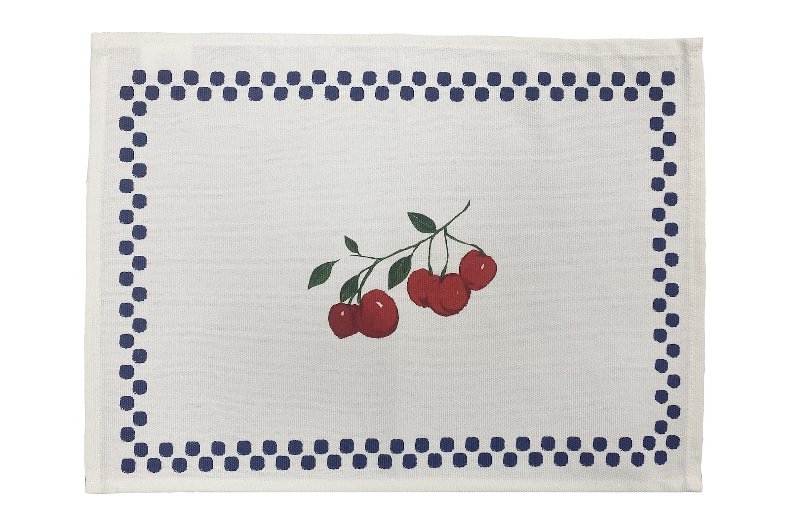 Cherry brikke Hvit med print 35x48 cm