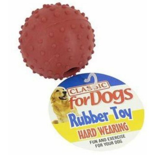 Bola de brinquedo com relevo e sino para cães, várias cores