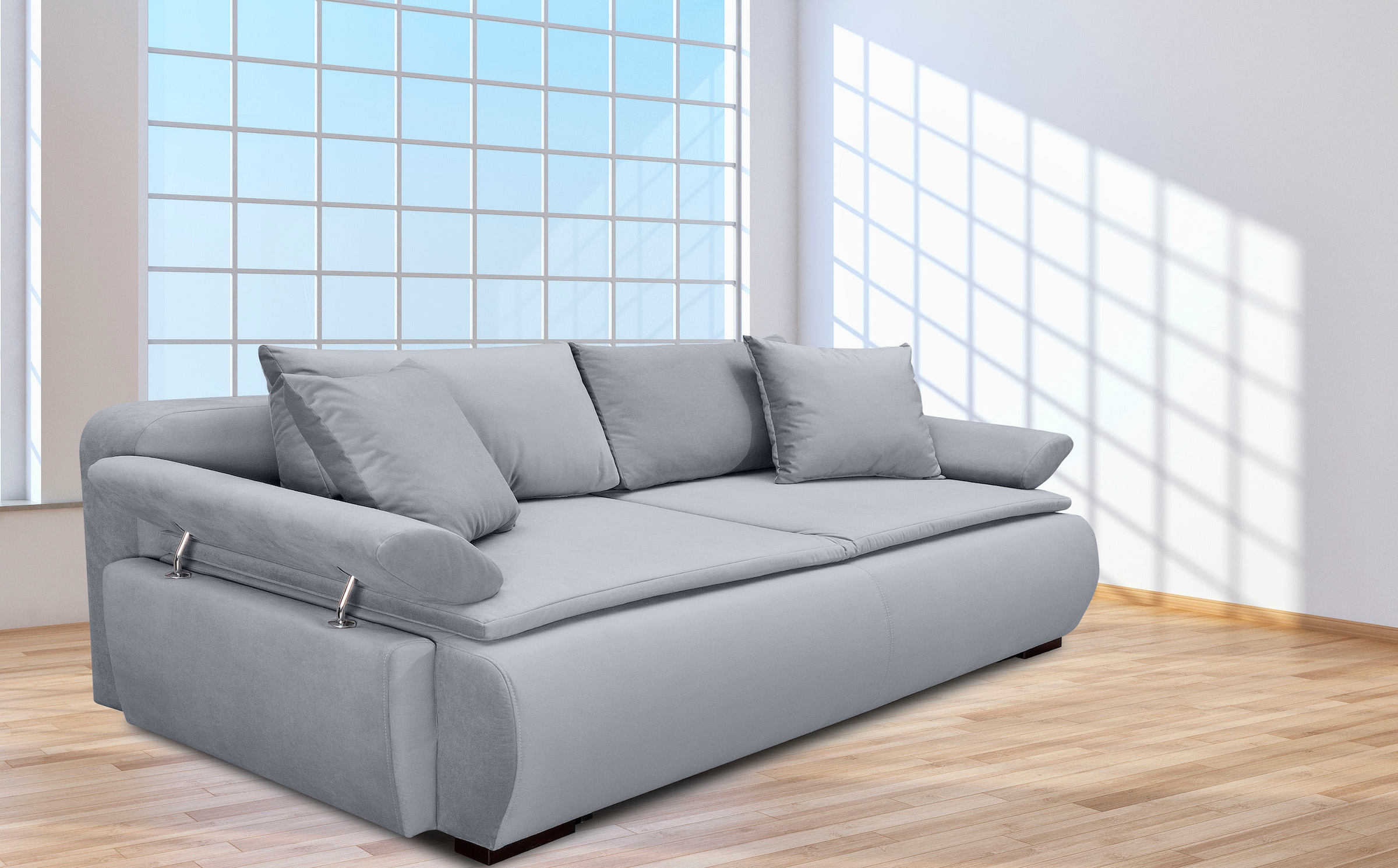 INOSIGN Schlafsofa »Romeo« mit Boxspringaufbau, Bettfunktion & Bettkasten, Dauerschlafsofa