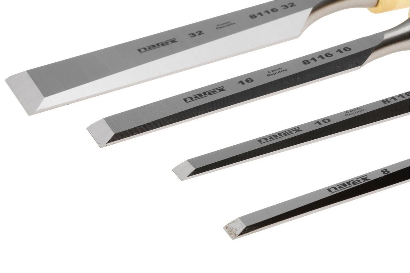 Narex Wood Line Plus Premium Bevel Edge Chisel Set 863202, beitelset 8-10-16-32 mm, 4-delig