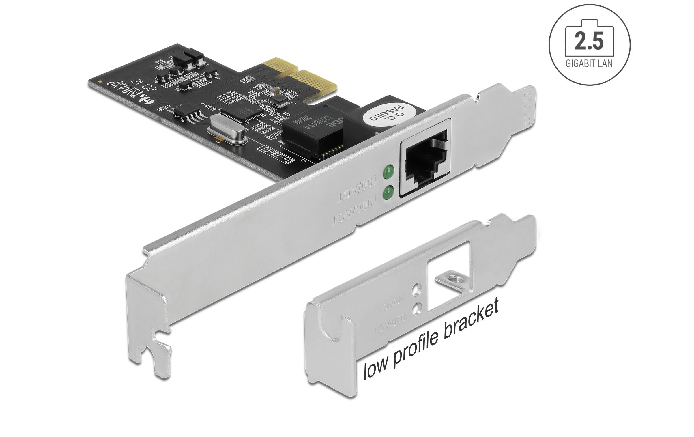 Netzwerkkarte 1x 2.5 Gbps RJ-45 PCI-Express x1PCI Express x1 Karte auf 1x RJ45 2.5 Gigabit LAN i225