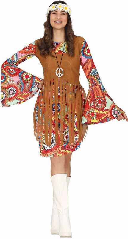 FIESTAS GUIRCA - Hippie Kostuum - Kleurrijk - Jaren 70 - Voor Dames