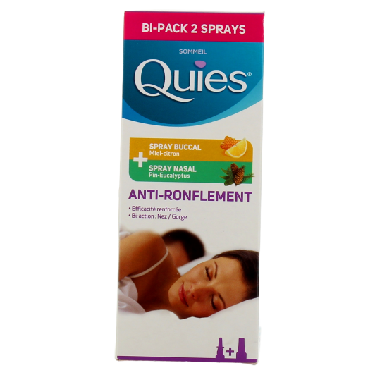 Quies Anti-ronflement Bi-Pack Sprays buccal + Spray nasal