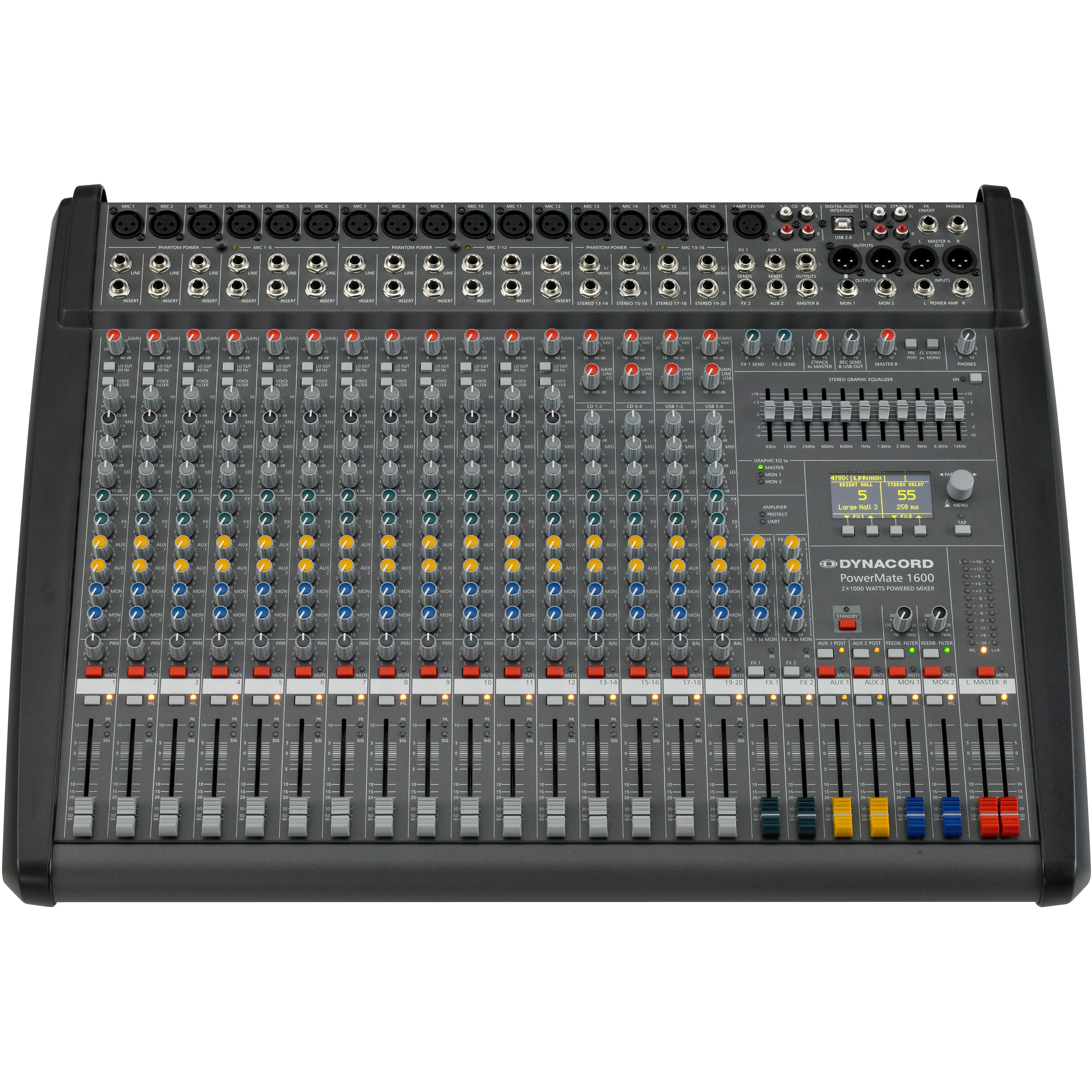 Dynacord Powermate 1600-3 16-kanaals power-mixer
