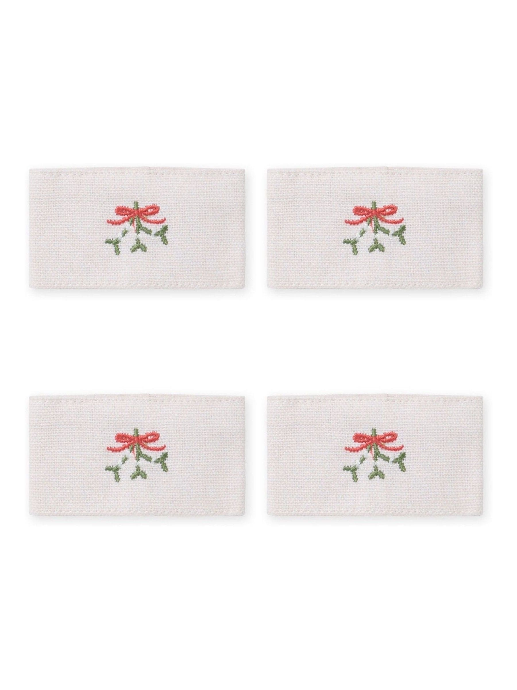 Sophie Allport Set of 4 Mistletoe Napkin Rings