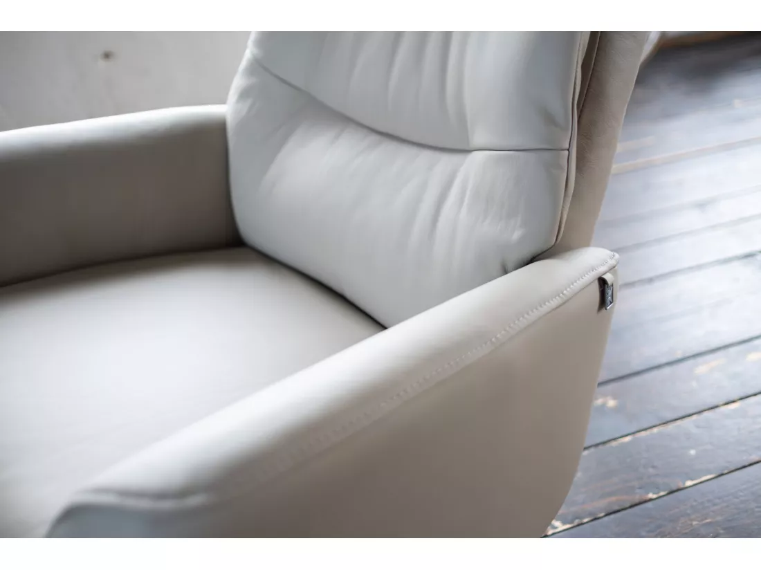 Fauteuil - Gris cuir - SARI