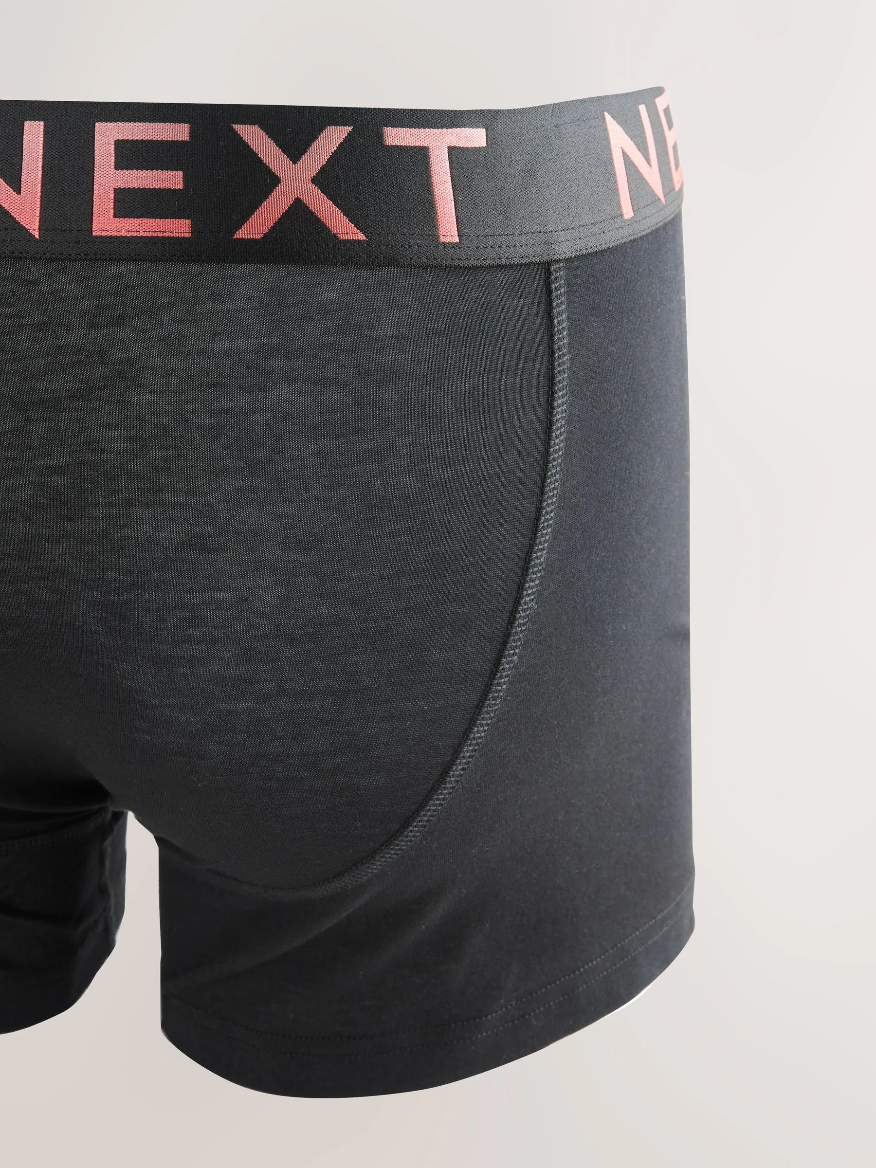 Zwarte tailleband met felgekleurde tekst in ombré - Hipster boxers van katoenrijke mix