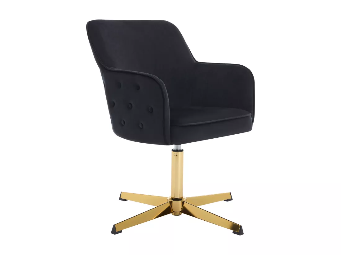 Chaise de bureau - Velours - Noir et doré - CAPULI de Pascal Morabito