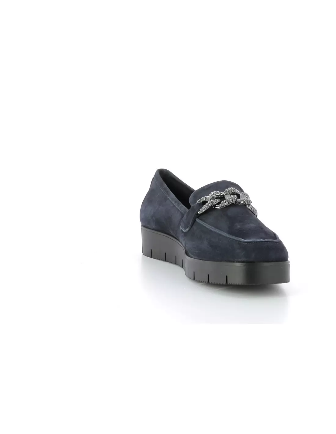 REQINS NORA CUIR VELOURS - Mocassins & bateaux Nuit