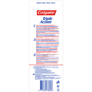 Colgate Triple Action Medium Tandenborstel 4 Stuks