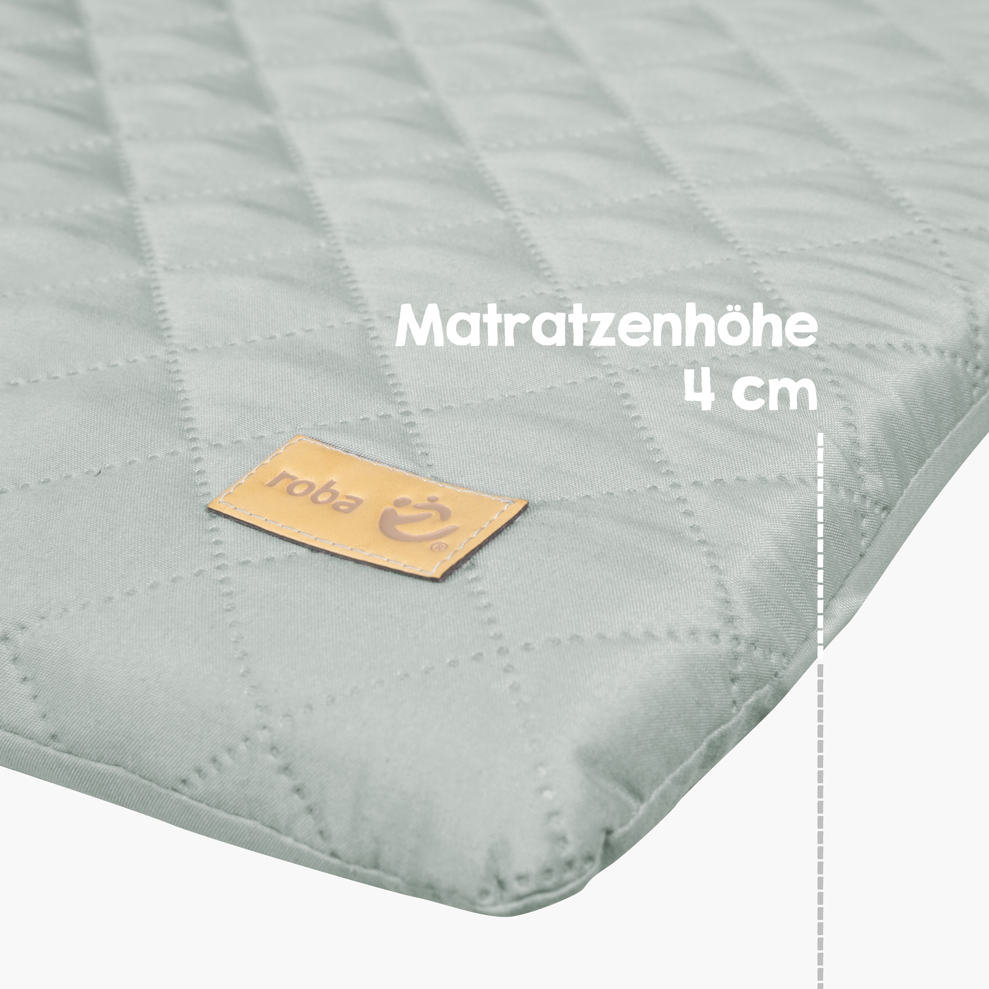 roba® Wickelauflage »Style, Soft, frosty green« mit aufgesticktem Gesicht
