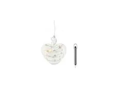 Sirius Home Sweet Christmas Heart, Dekorativ lysfigur, Transparent, Glas, 5 pære(r ), LED, Batteri