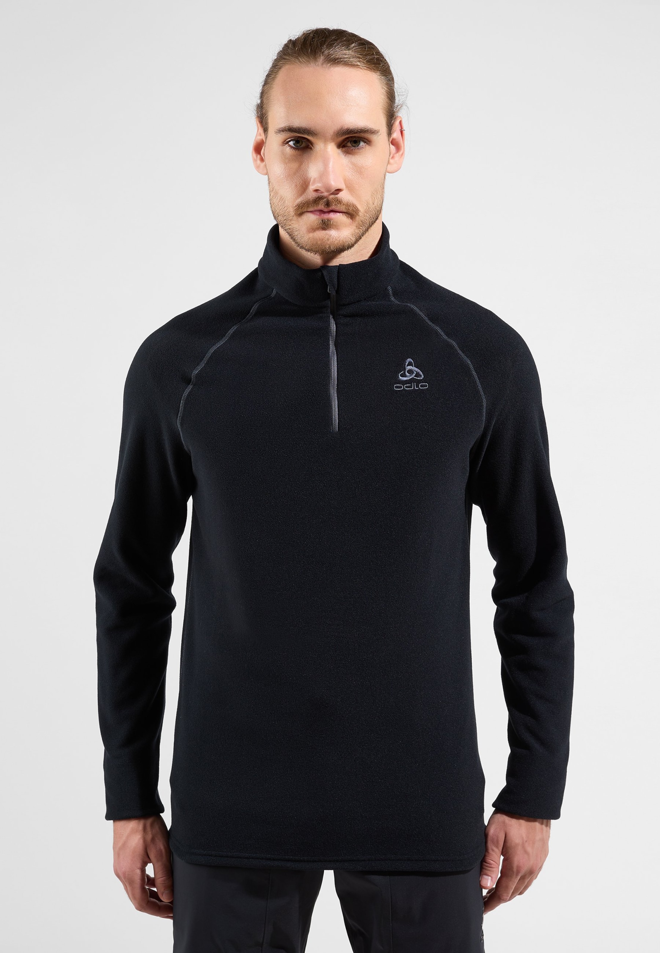 Rigi Mid Layer mit Halbreissverschluss in black
