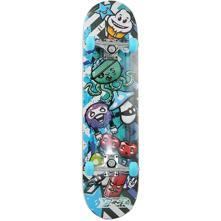 BEST Sporting Skateboard A3, Graphic Kid Octopus blue, mit ABEC 3 Kugellager