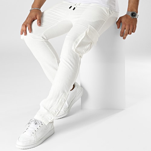Pantalon Cargo Blanc