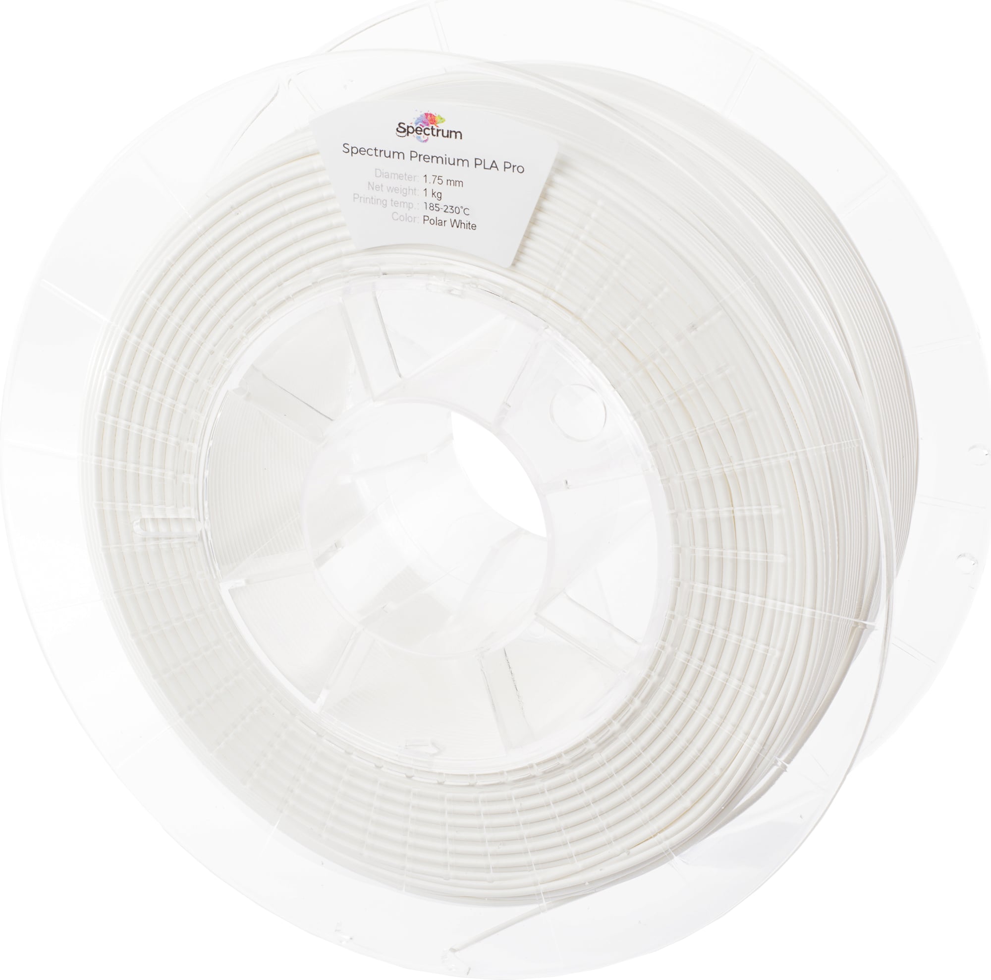 Spectrum  PLA Pro Polar White, 1,75 mm / 1000 g    Haltbares und schlagfestes PLA Filament in Polar White