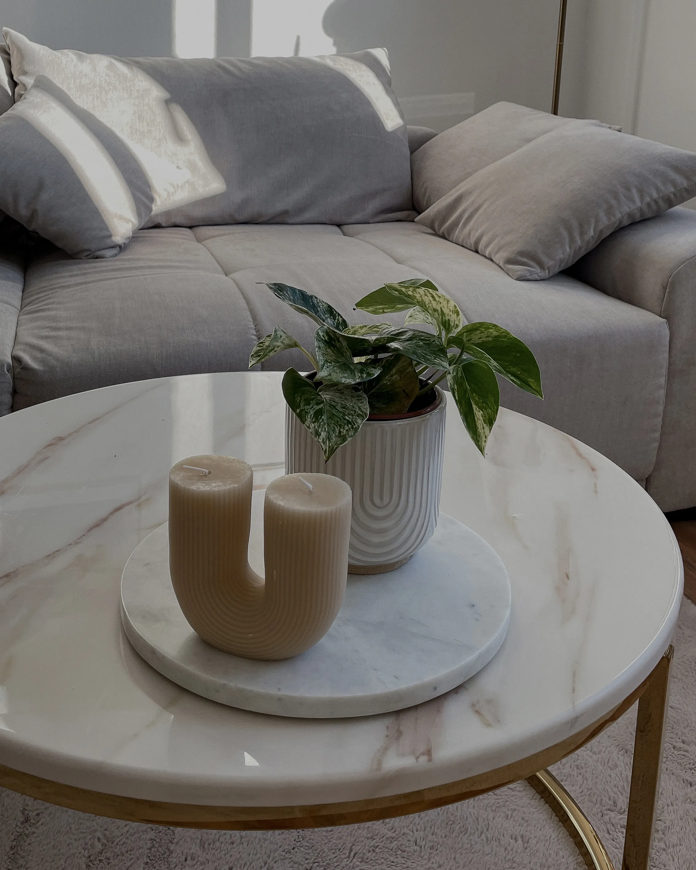 Salontafel CORAL Marmer/goud