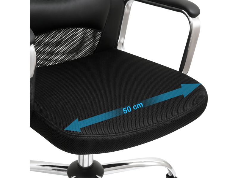 Songmics Bürostuhl mit atmungsaktiver Rückenlehne, Schwarz Ergonomischer Schreibtischstuhl