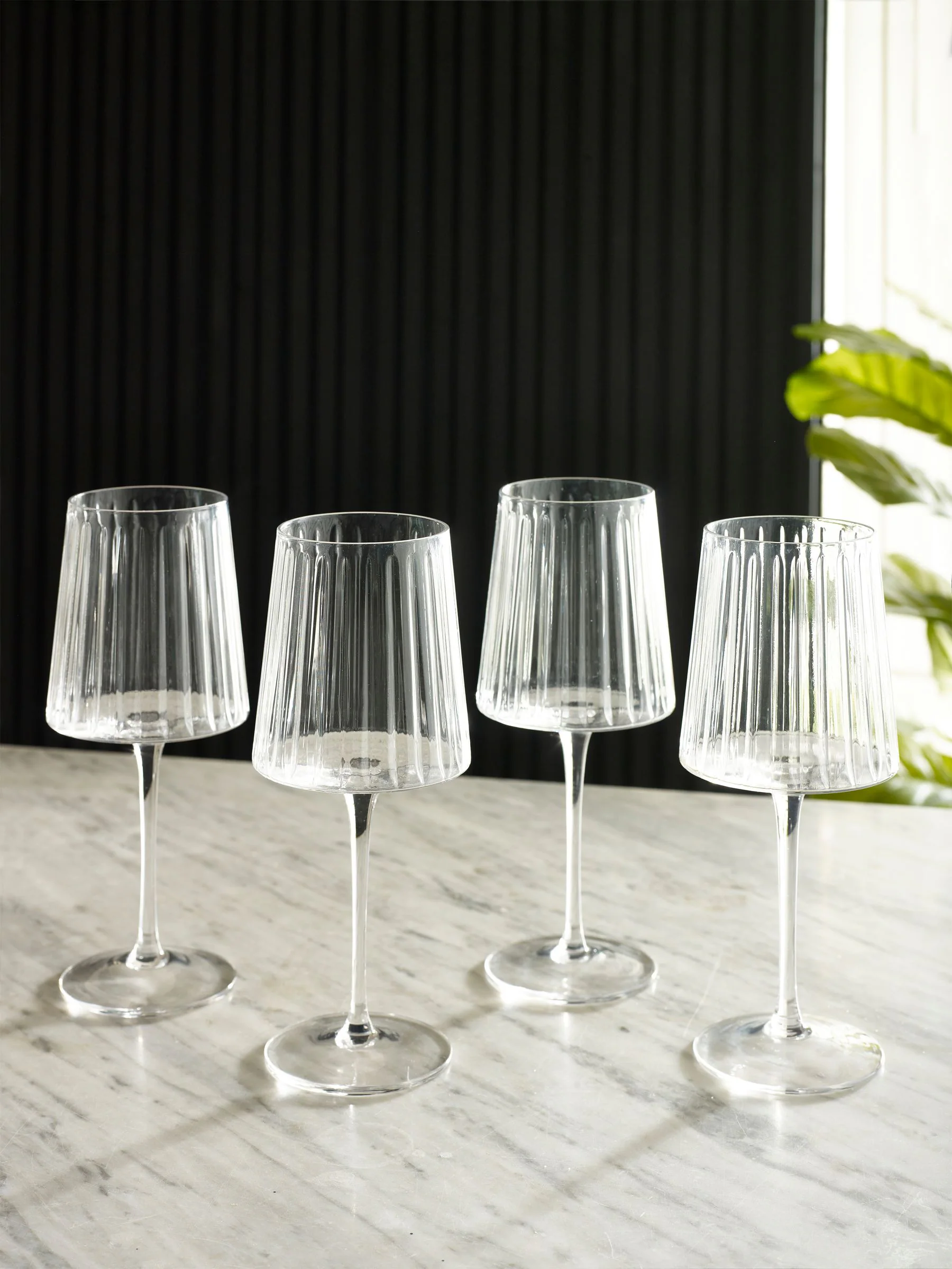 Set van 4 Collins-wijnglazen