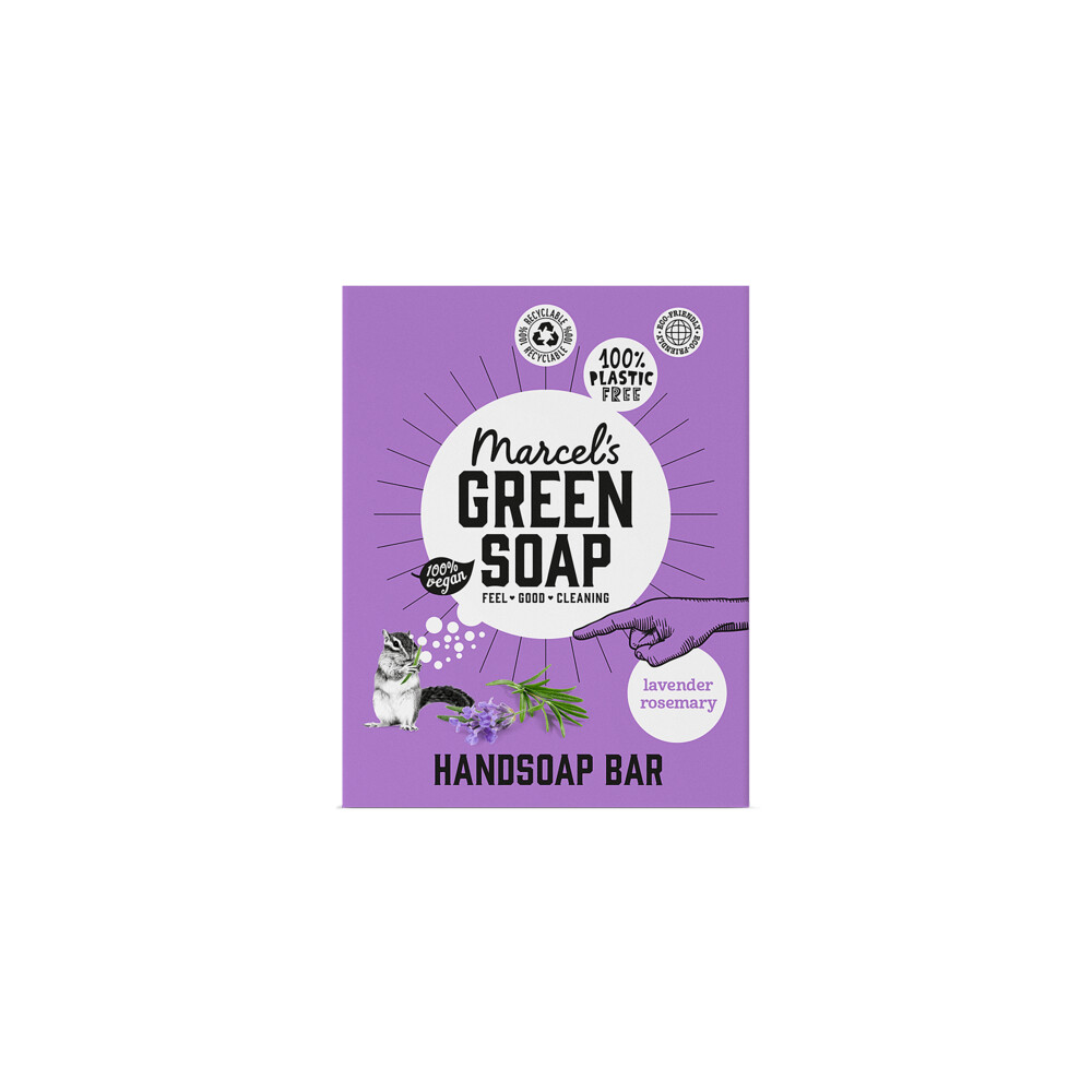 Marcel's Green Soap Handzeep Bar Lavendel & Rozemarijn90 gr