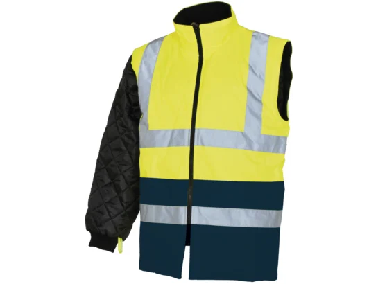 Parka de travail Würth MODYF haute-visibilité 4 en 1 jaune/marine