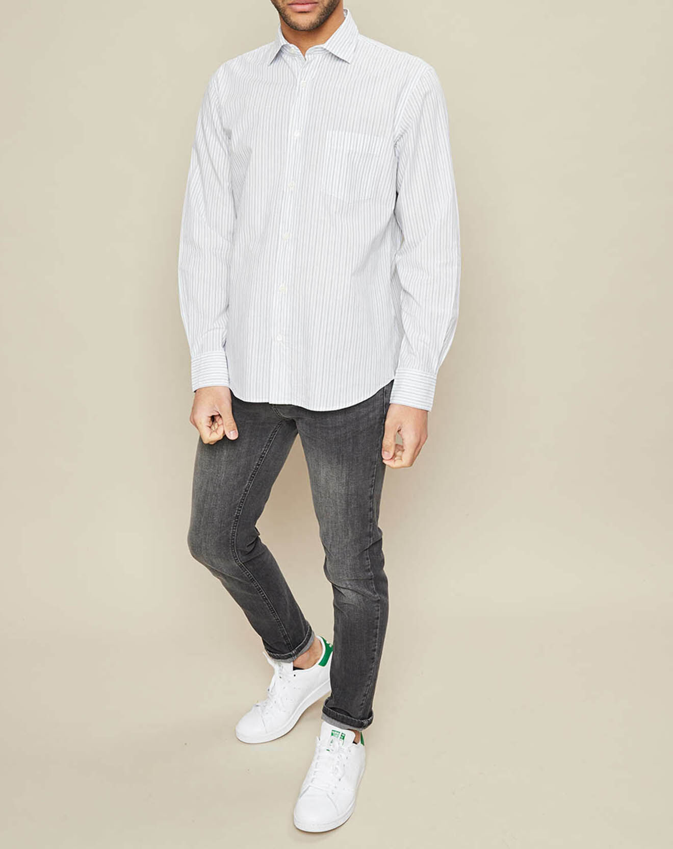 Hartford Chemise Regular Fit Paul à rayures bleu/blanc
