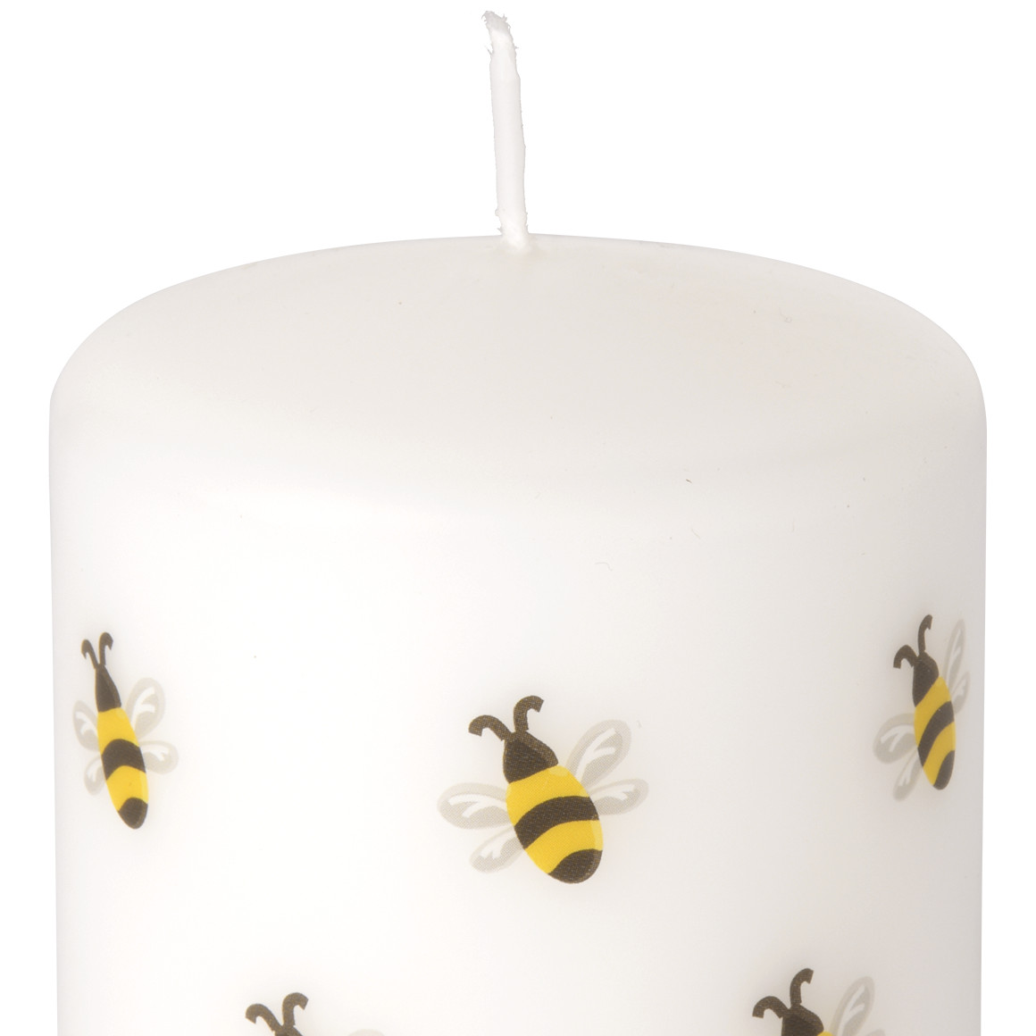 My Home Kerzen mit Bienen-Motiven weiss