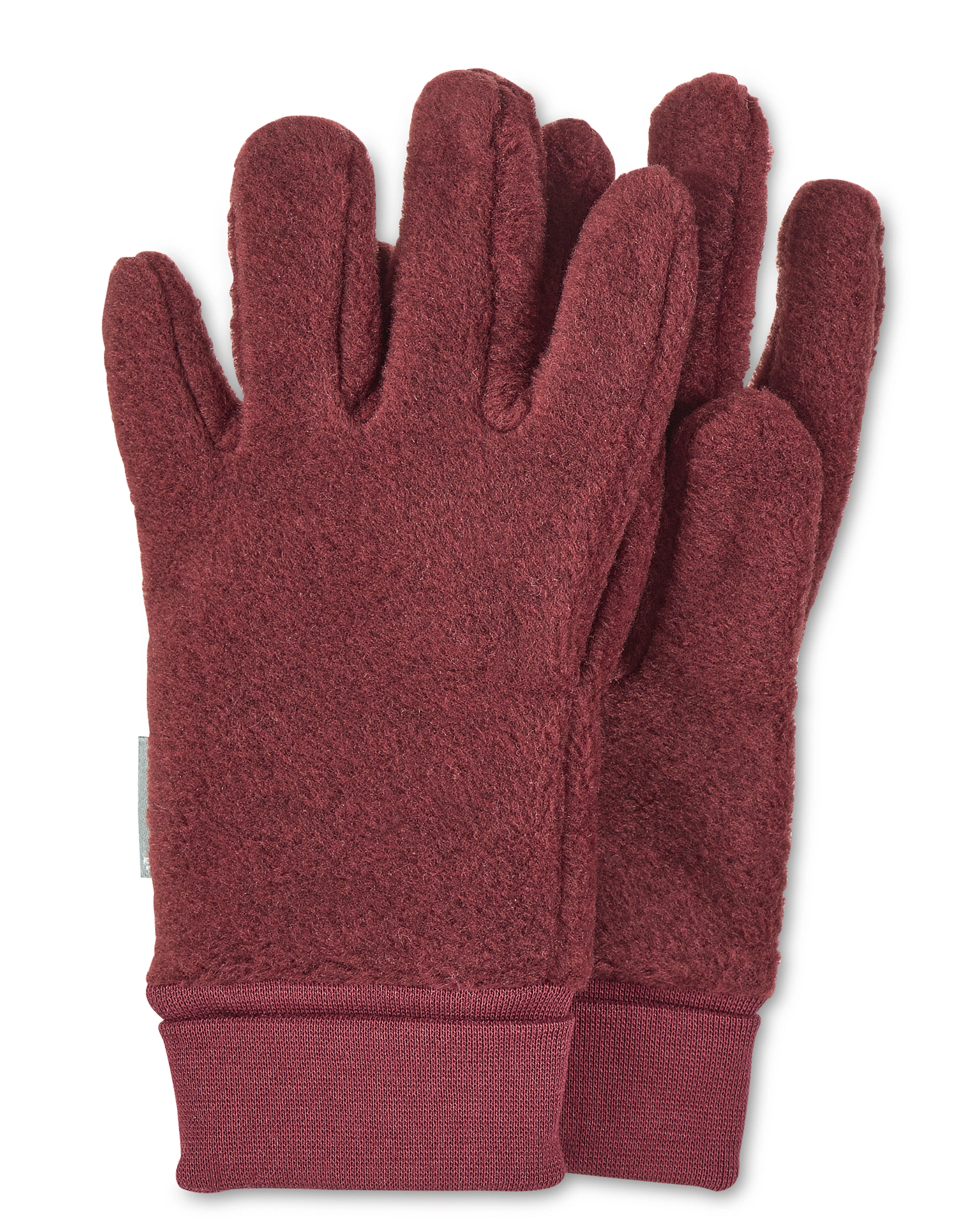 Fleece-Handschuhe COSY in dunkelrot melange
