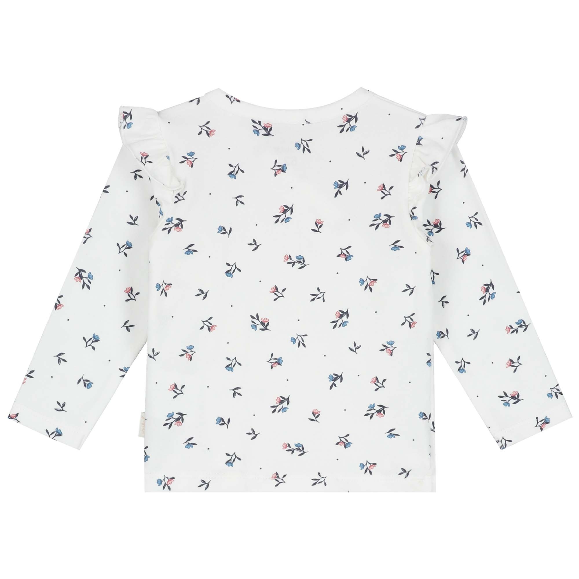 Prénatal newborn overslagshirt lange mouwen all over print wit