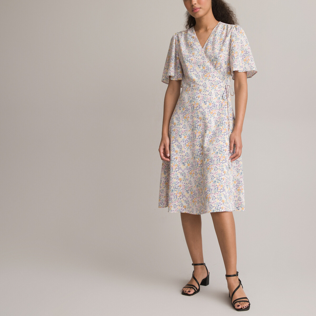 COLEÇÕES LA REDOUTE<br>Vestido envelope com estampa floral