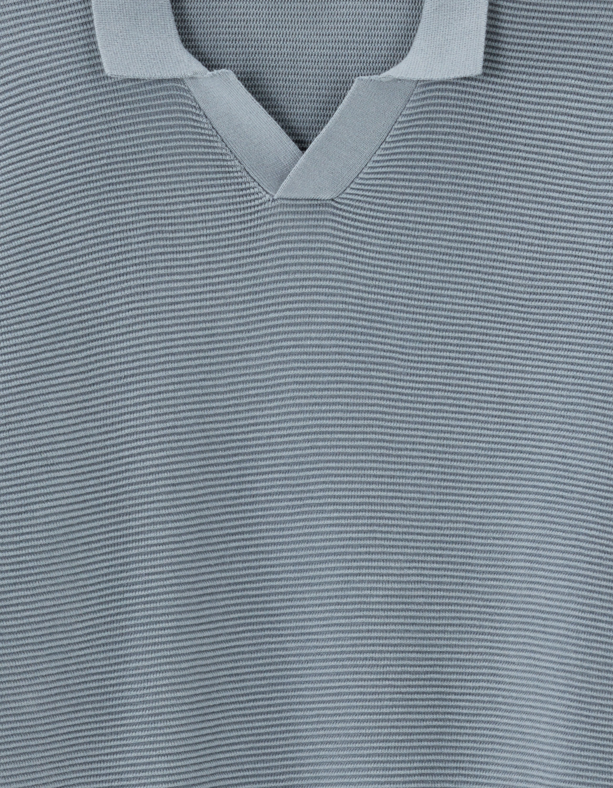 Pull regular 100% coton point fantaisie - gris bleu