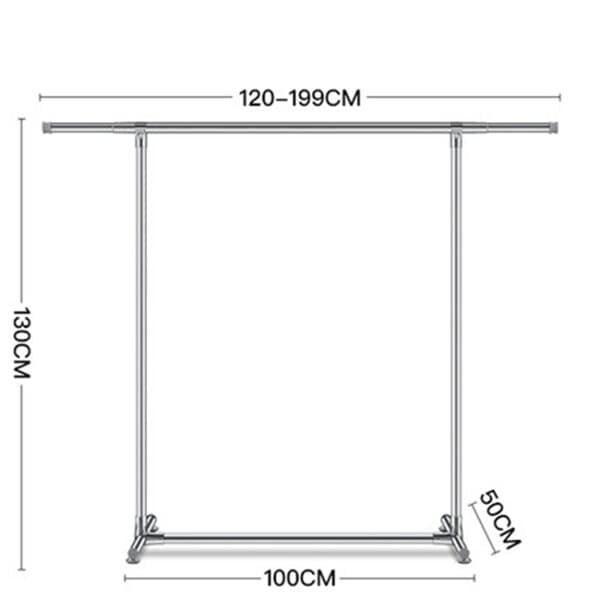 Teleskopisk Tøjstativ 120-200 cm