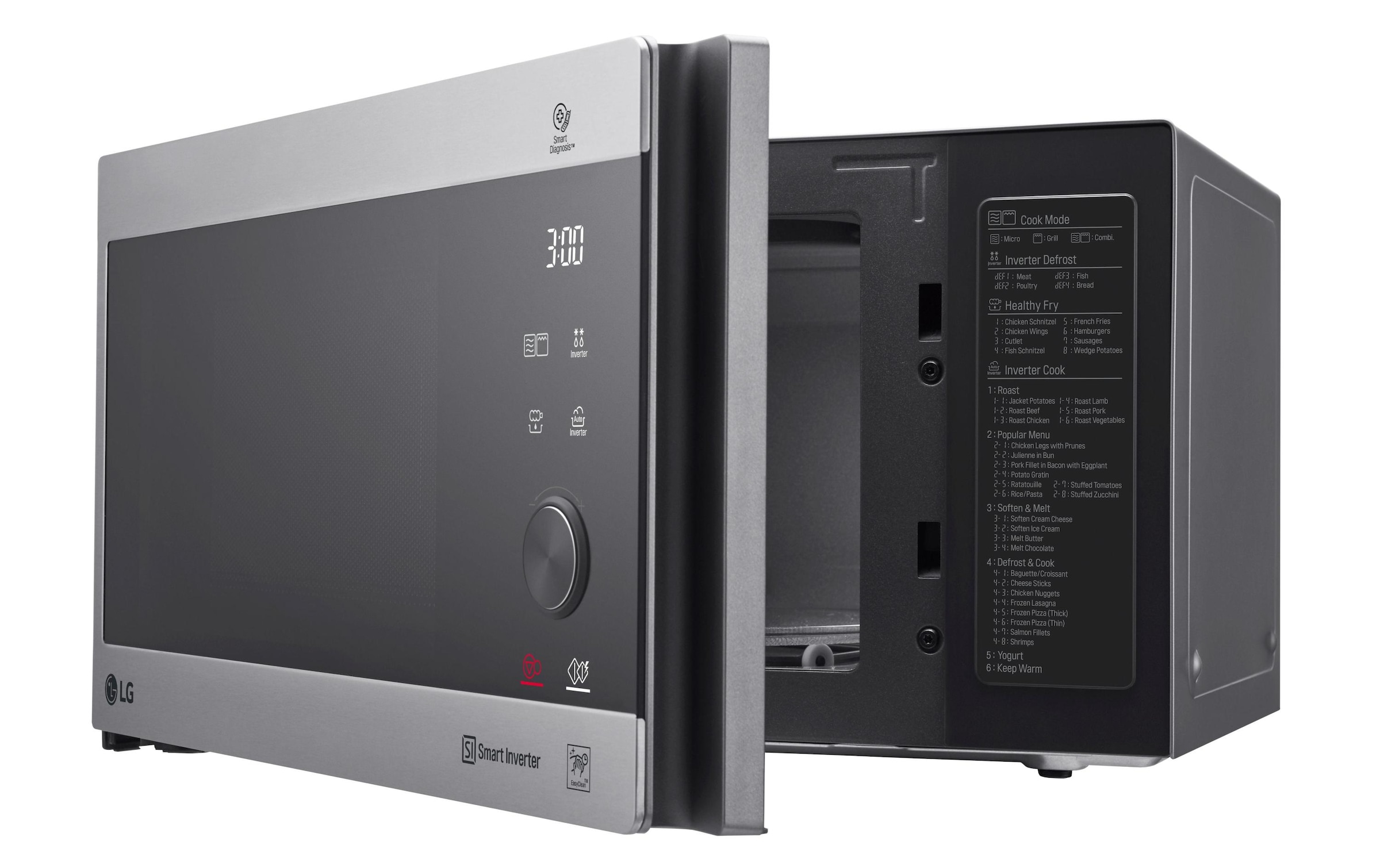 LG Mikrowelle »NeoChef MH6565CPS, Silberfarben« 1000 W