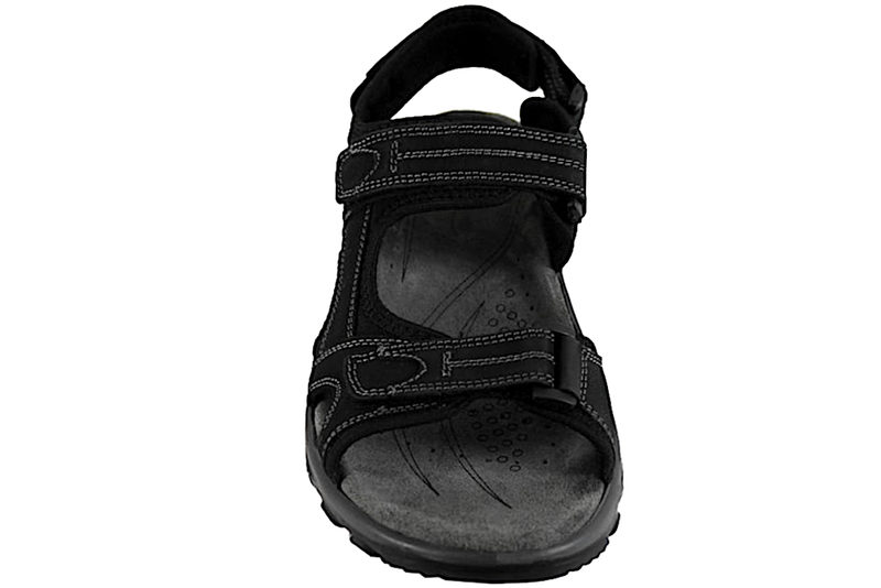 RESERVED SANDAL I SORT NUBUCK