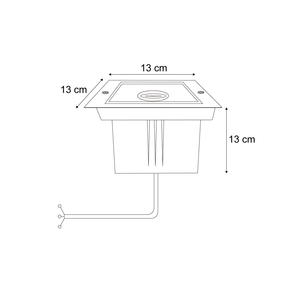 Moderne grondspot beige GU10 50mm draai- en kantelbaar IP65 - Oneon