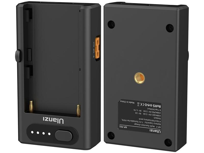 Ulanzi Ladegerät NP-F01 Ulanzi NP-F01 Multifunktionales Akku-Ladegerät/Netzteil für Sony L-Serie, AC, Chemie-Li-Ion, 1 Position, W/O-Ausgang, USB, Quick Charge