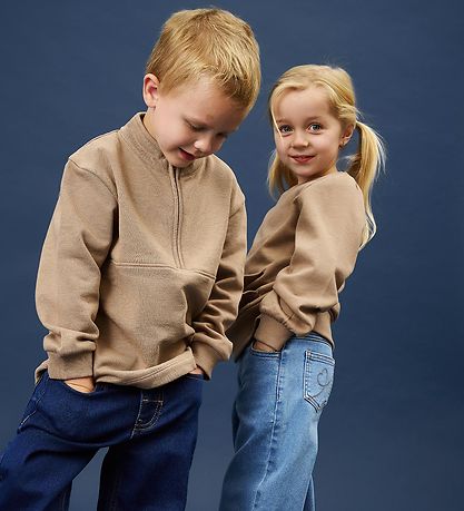 Minymo Sweatshirt - 2-pak - Half Zip - Fossil