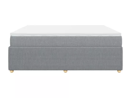 Sommier à lattes de lit avec matelas Gris clair 180x200cm Tissu