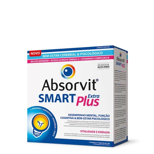 Absorvit Smart Extra Plus 30 Cápsulas   30x10ml Ampolas