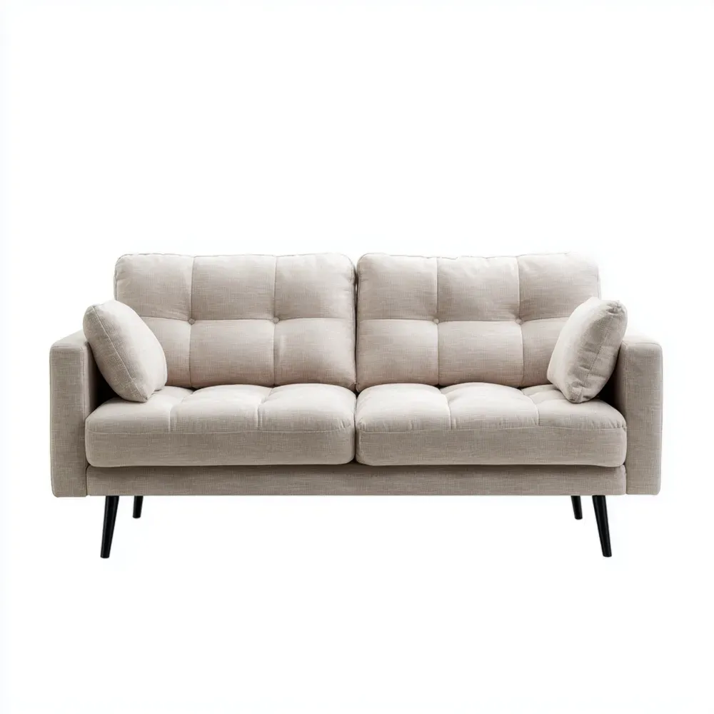Zweisitzer-Sofa Stoff 160x85x75 cm – Beige – Modernes Design